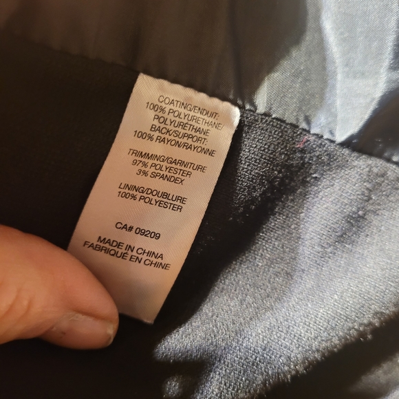 Faux leather jacket.  With material on arms. Very cute - Picture 5 of 12